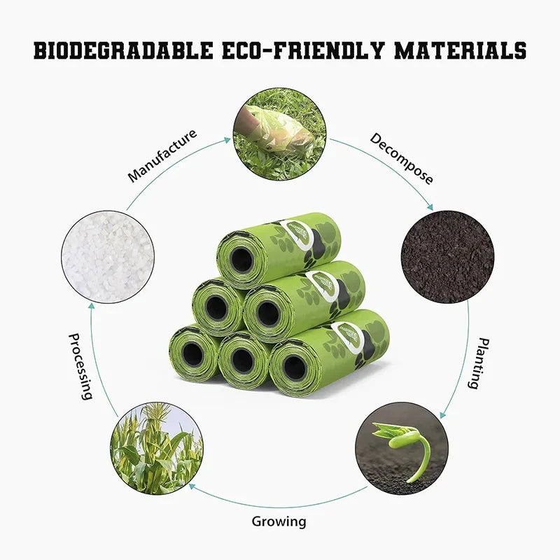 GreenPaws Eco Poop Bags - 30 Rolls, 15 Bags/Roll